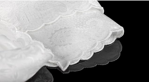 Amazon | [Ebherys] 100% シルク純粋な手刺繍ハンカチ正方形手